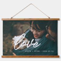 Aimer typographie moderne superposer photo couple