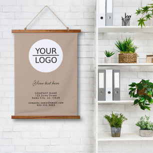 Tapisserie Suspendue Ajouter votre logo avec promotion de texte personn
