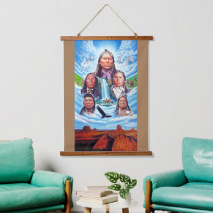 Tapisserie Suspendue Ajouter Votre Texte Famous Native Americans Painti
