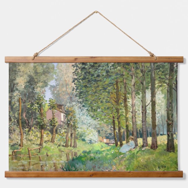 Tapisserie Suspendue Alfred Sisley - Reposez le long du ruisseau (Devant)