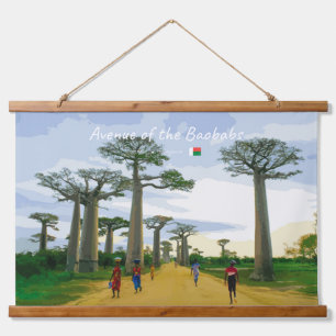 Tapisserie Suspendue Allée des Baobabs, Madagascar - Paysage
