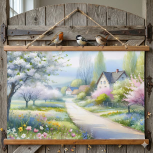 Tapisserie Suspendue Allée du Pays de la Fleur Enchantée