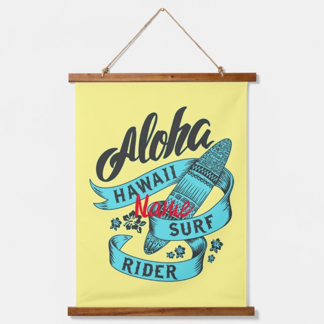 Tapisserie Suspendue Aloha Hawaii Surf Rider Thunder_Cove (Recto)