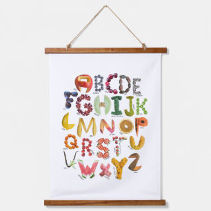 Tapisserie Suspendue alphabet fruité