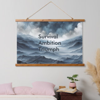 Tapisserie Suspendue Ambition de Survie Triomphe Motivationnel