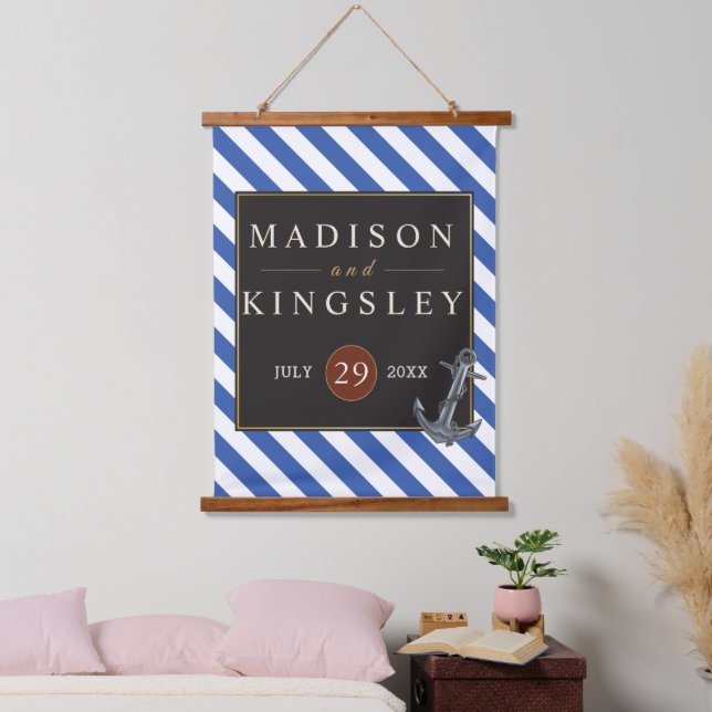 Tapisserie Suspendue Ancre nautique Fabuleux Mariage de voile (Chambre à coucher)