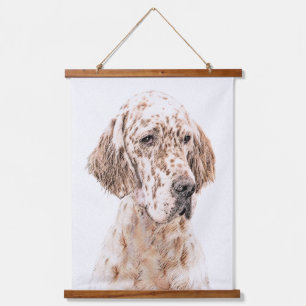 Tapisserie Suspendue Anglais Setter Orange Belton Peinture Chien Art