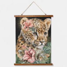Animaux Bébés de la Jungle à l'Aquarelle Art Flora