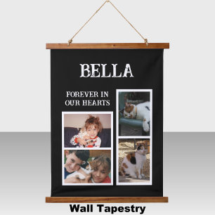 Tapisserie Suspendue Animaux mémorial 4 photo pour toujours noir blanc