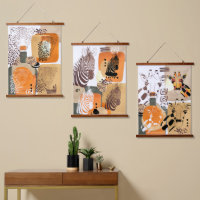 Animaux Sauvages Tons Terreux Moderne Abstrait Pop