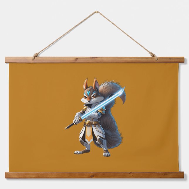Tapisserie Suspendue Anime Samurai Squirrel Warrior (Devant)