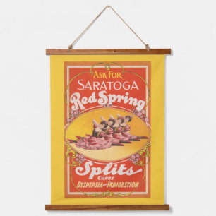 Tapisserie Suspendue Annonce Vintage Pour Saratoga Red Spring Splings