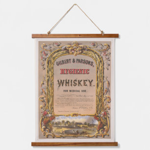Tapisserie Suspendue Annonce Vintage Pour Whiskey Hygiénique Gilbert & 