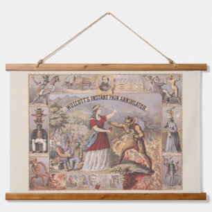 Tapisserie Suspendue Annonce Vintage pour Wolcott's Instant Pain Annihi