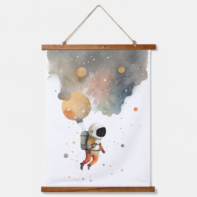 Tapisserie Suspendue Aquarelle astronaute (Recto)