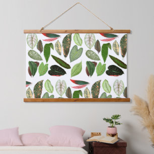 Tapisserie Suspendue Aquarelle botanique Vintage verdure Feuilles