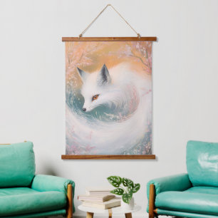 Tapisserie Suspendue Aquarelle Mystic Bloom Spring Fox