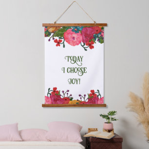 Tapisserie Suspendue Aquarelle Peint Fleur Bordures Belle