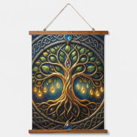Arbre céleste de lumière Arbre de vie celtique dor