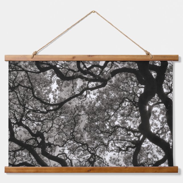 Tapisserie Suspendue Arbres de Magnolia en fleurs 02 (Devant)