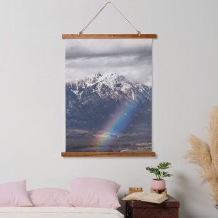 Tapisserie Suspendue Arc-en-ciel et montagnes après la tempête