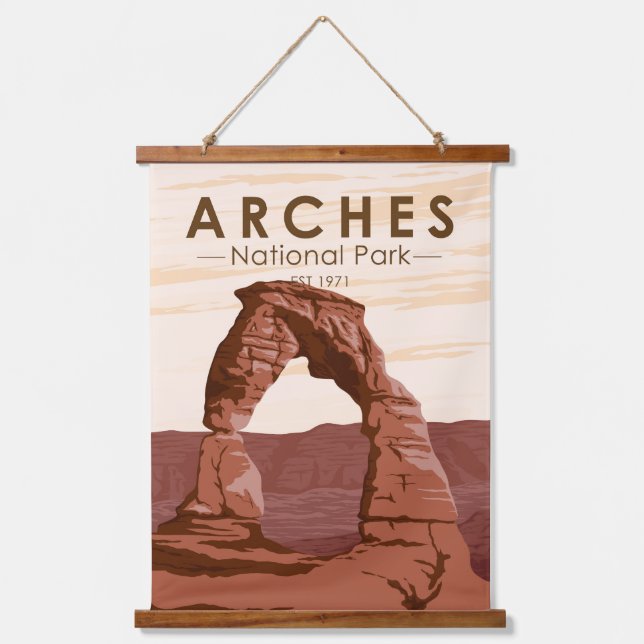 Tapisserie Suspendue Arches Parc National Delicate Arc Vintage (Recto)