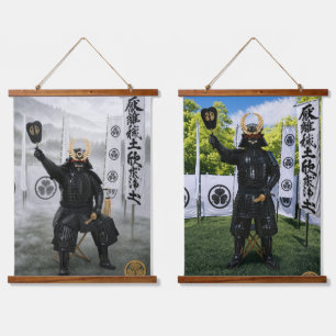Tapisserie Suspendue Armure de samouraï Tokugawa Ieyasu Brume et Ciel D