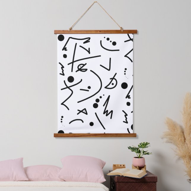 Tapisserie Suspendue Art Abstrait Peinture D'Une Sorte (Chambre à coucher)