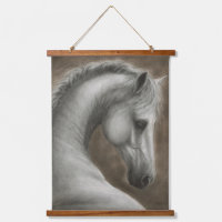 Art de cheval blanc peint à la main