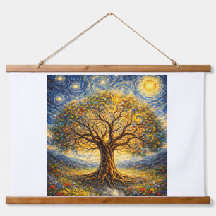 Tapisserie Suspendue art de géométrie sacrée arbre
