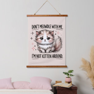 Tapisserie Suspendue Art de mots de chaton de sarcasme drôle