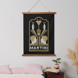 Tapisserie Suspendue Art Déco Martini