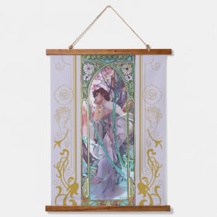 Tapisserie Suspendue Art Nouveau Alphonse Mucha Soirée Contemplation
