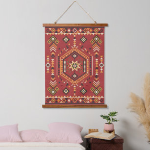 Tapisserie Suspendue Art tribal marocain dessiné à la main et caressé p