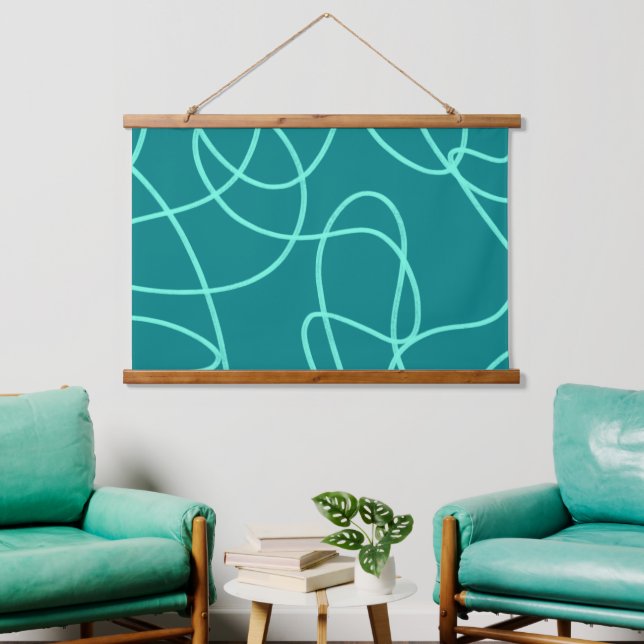 Tapisserie Suspendue Art turquoise (Salon)