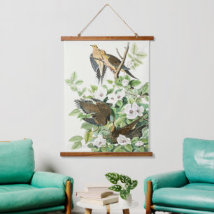 Tapisserie Suspendue Art vintage d'Audubon sur la tourterelle triste et