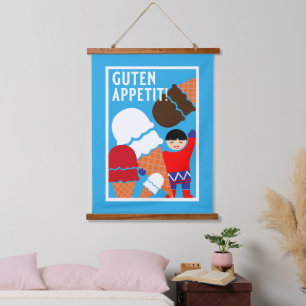 Tapisserie Suspendue Art vintage rétro de glace
