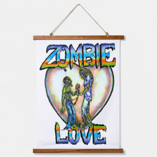 Tapisserie Suspendue Art "Zombie Love" de Rebecca O'Donnell