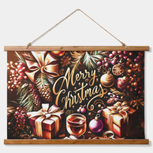 Tapisserie Suspendue Artistique Chocolat Chaud Festif Cosy Noël