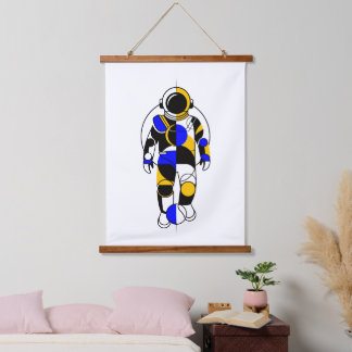 Tapisserie Suspendue Astronaute Abstrait