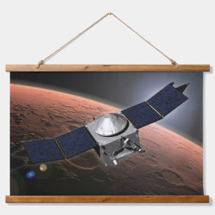 Tapisserie Suspendue Atmosphère Mars Et Mission D'Évolution Volatile.