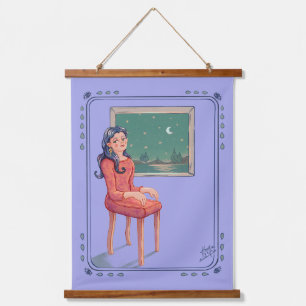 Tapisserie Suspendue Attente Par La Fenêtre Surreal