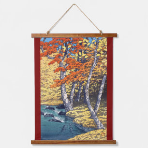 Tapisserie Suspendue Automne à Oirase, Hasui Kawase, Gravure sur bois