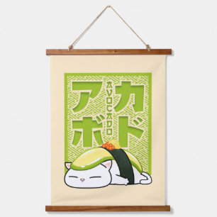Tapisserie Suspendue Avocado Sushi Cat