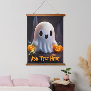 Tapisserie Suspendue Baby Ghost Déplaisant mignon caractère Halloween