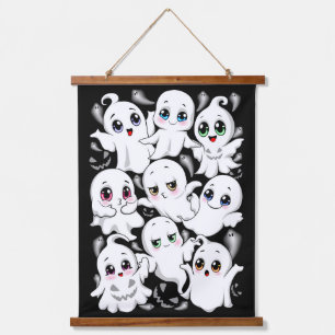 Tapisserie Suspendue Baby Ghosts Éffrayant mignon Halloween humeur