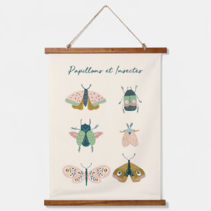 Tapisserie Suspendue Baby Room Nursery Butterflies and Beetle