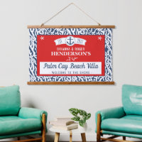 Beach House Coral Nautique Motif Personnalisé Mari