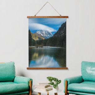 Tapisserie Suspendue Beau lac avec montagnes à Zgornje Jezersko