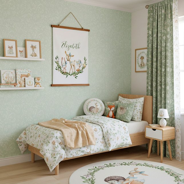 Tapisserie Suspendue Bébé de cerf à l'aquarelle mignonne (Créateur téléchargé)